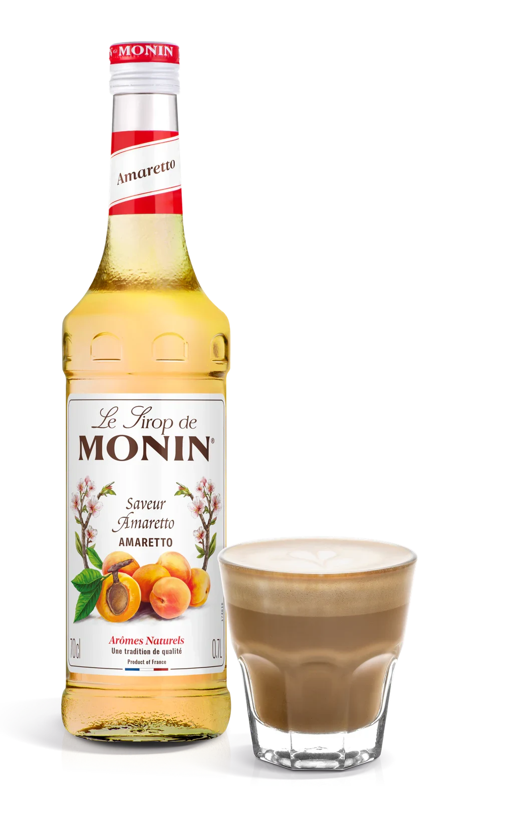 Monin sirup Amaretto 0,7 l – láhev s připraveným nápojem
