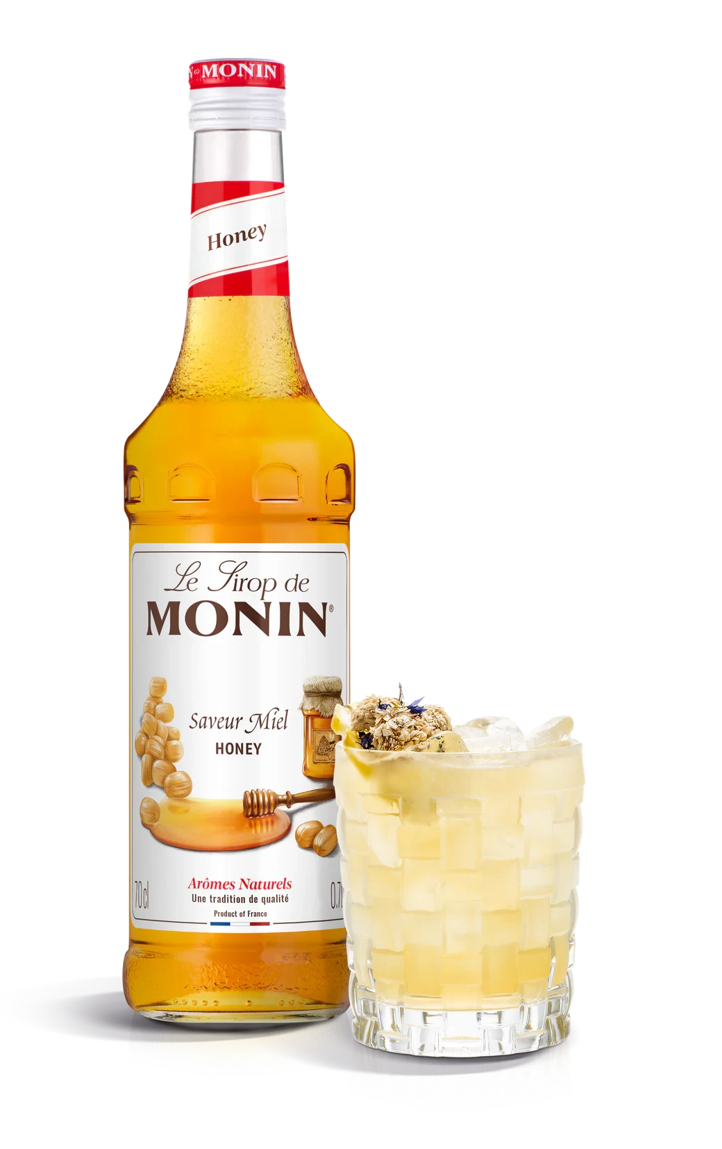 Monin sirup Med 0,7 l – láhev s připraveným nápojem
