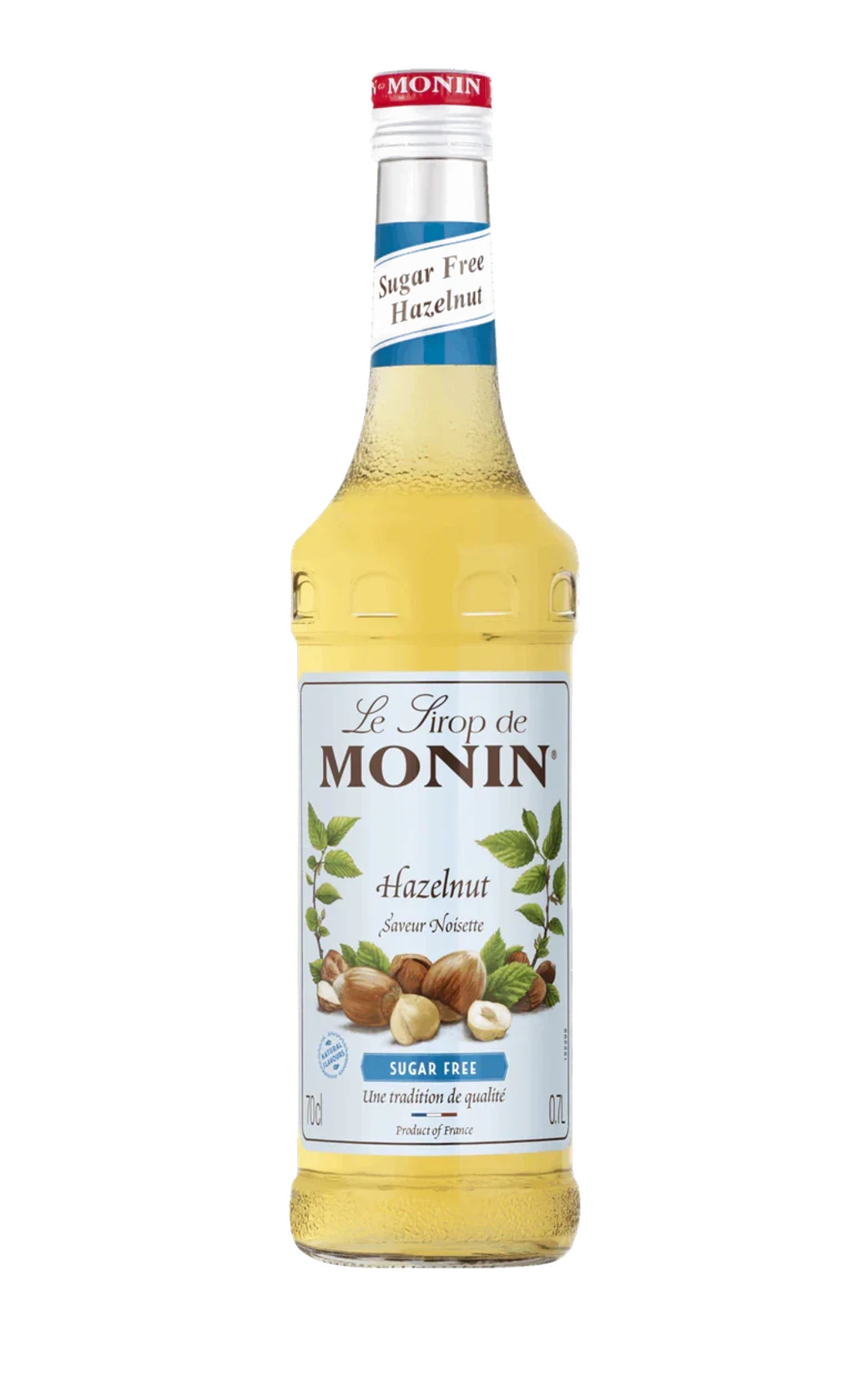 Monin sirup s náhradním sladidlem Lískový oříšek 0,7 l – láhev sirupu