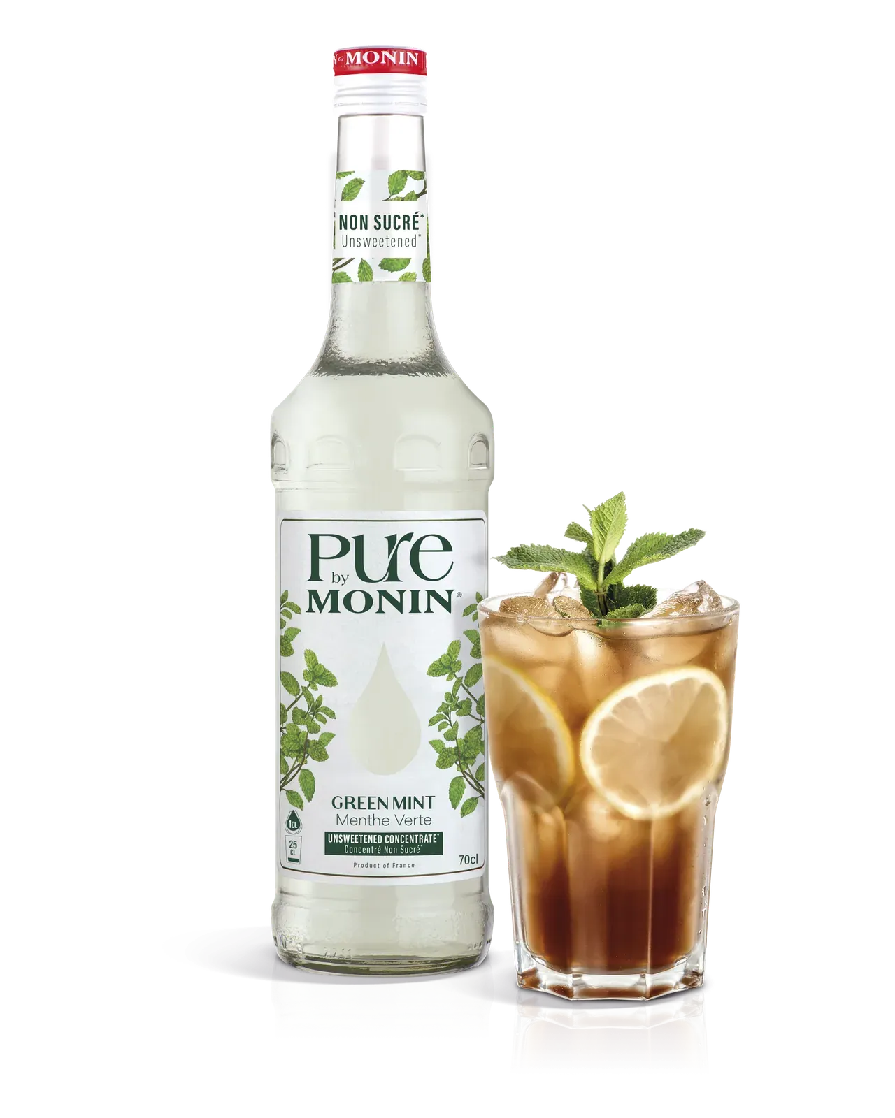 PURE by MONIN Zelená máta s ledovým čajovým nápojem