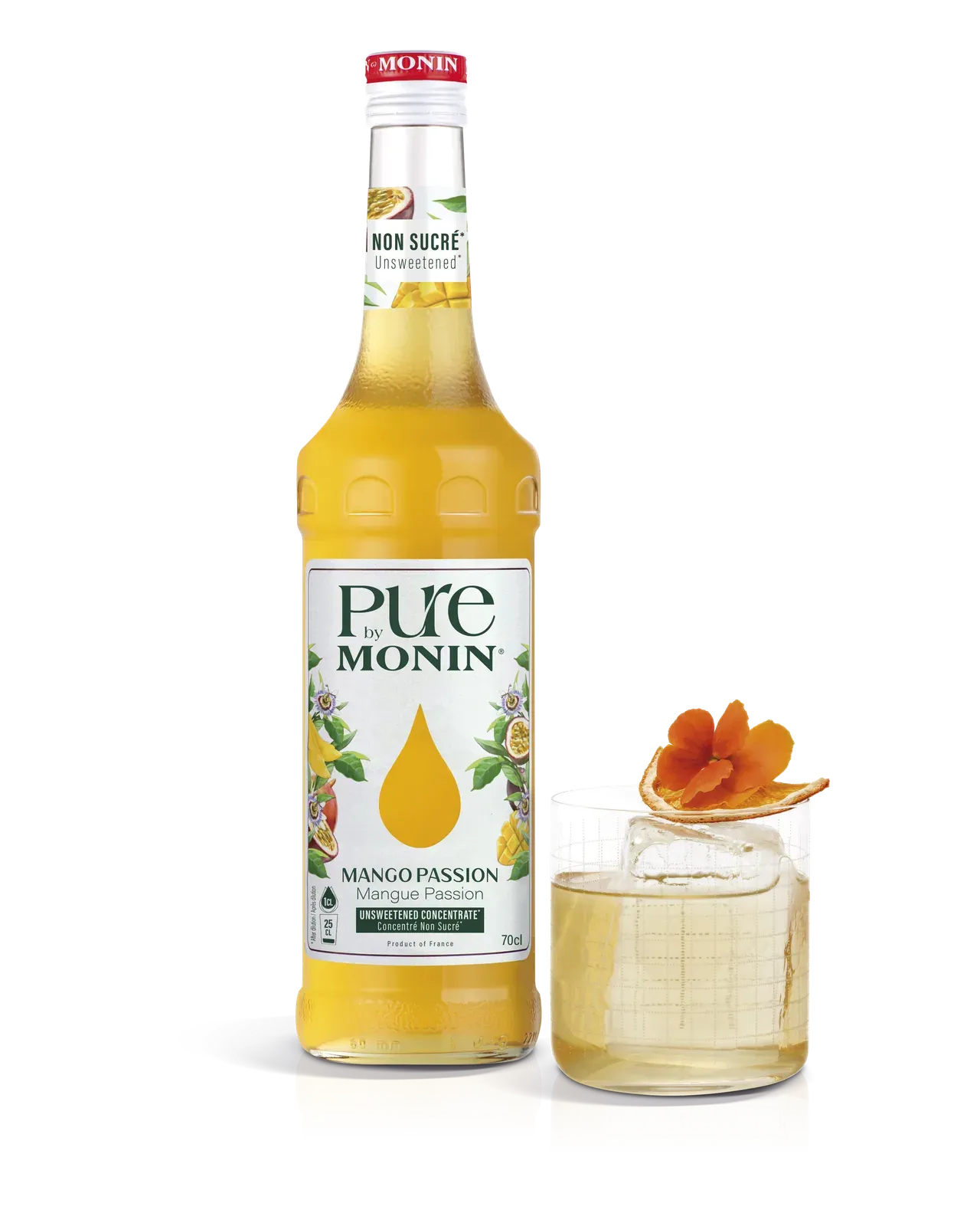 PURE by MONIN Mango a maracuja s tropickým nápojem