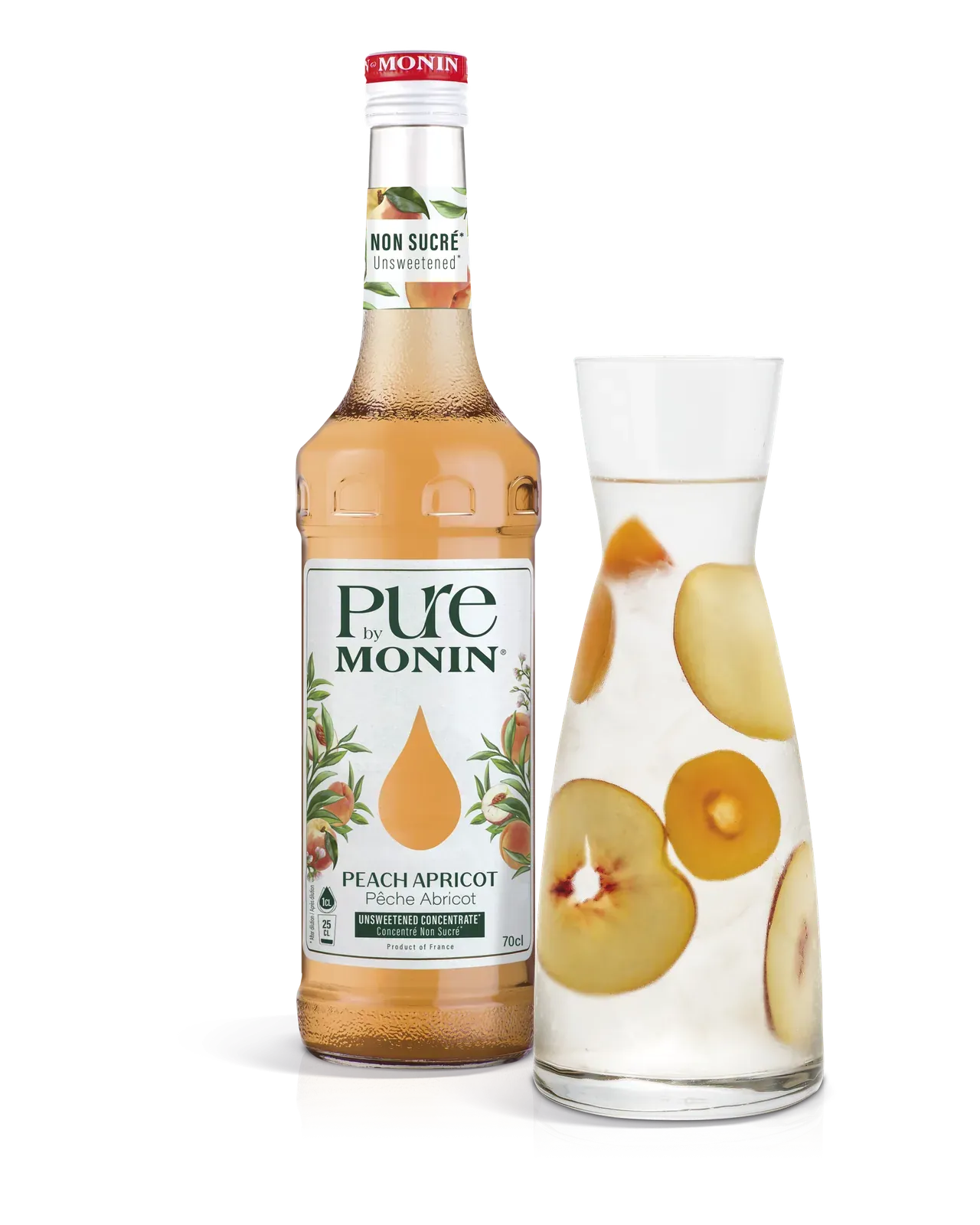 PURE by MONIN Broskev a meruňka s ovocnou karafou