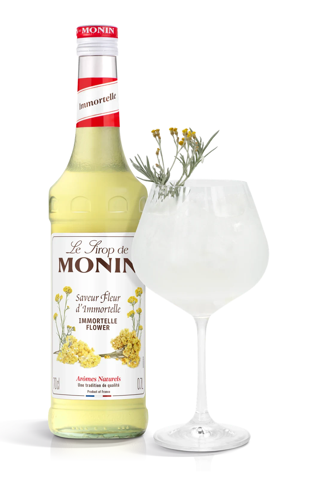 Monin sirup Slaměnka 0,7 l – láhev s připraveným nápojem