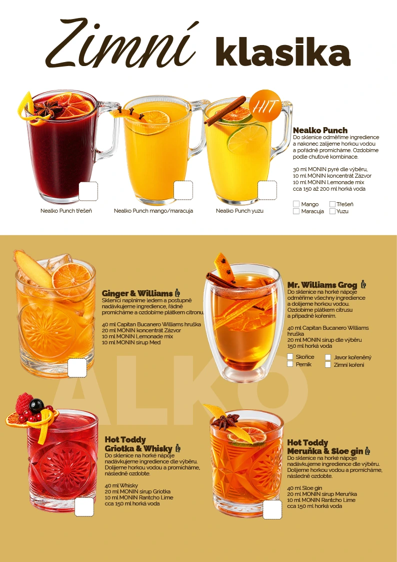 Zimní klasika: nealkoholické punče, grog a Hot Toddy – receptury a fotografie