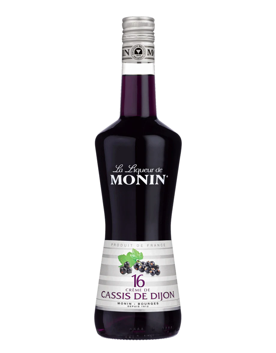 MONIN likér Cassis de Dijon 16% — láhev likéru