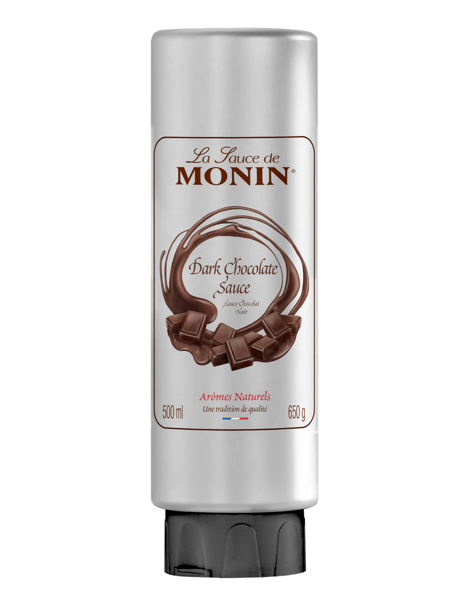 MONIN poleva Čokoláda tmavá 0,5l — láhev polevy