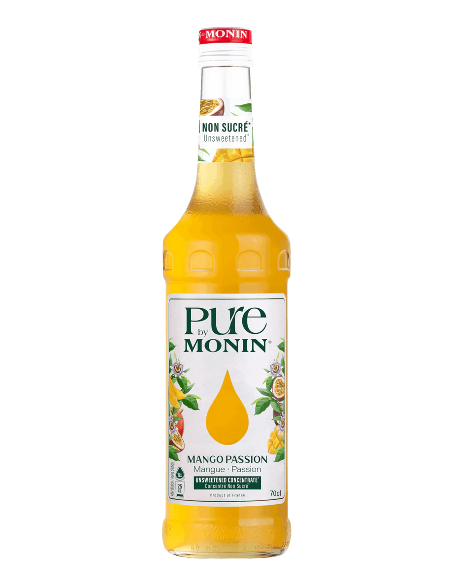 MONIN pure koncentrát Mango & Maracuja 0,7l                  — láhev koncentrátu bez cukru