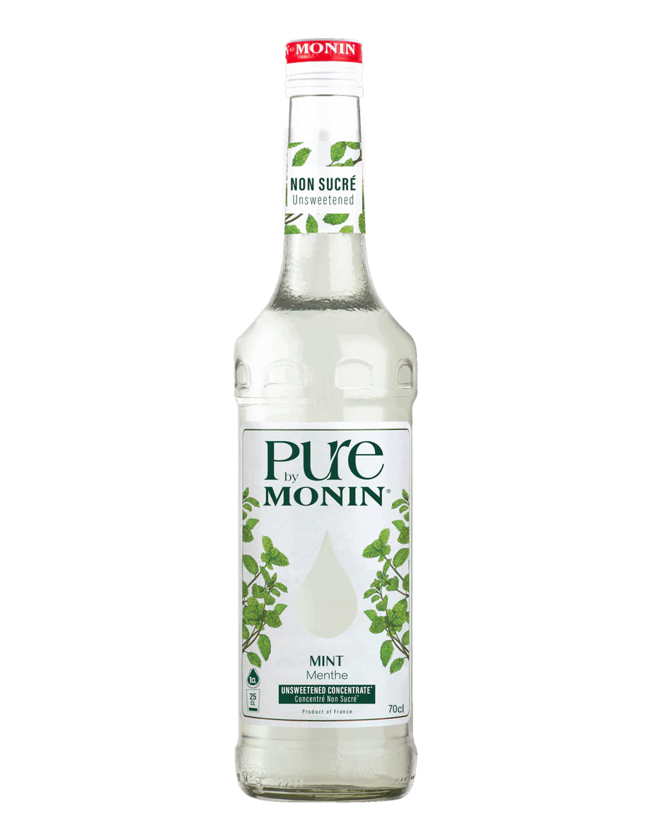 MONIN pure koncentrát Máta 0,7l                                            — láhev koncentrátu bez cukru