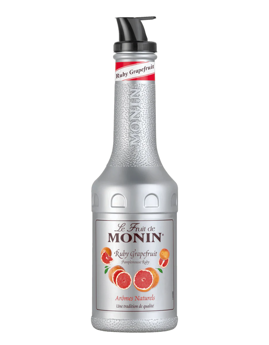 MONIN pyré Červený grep 1l — láhev ovocného pyré
