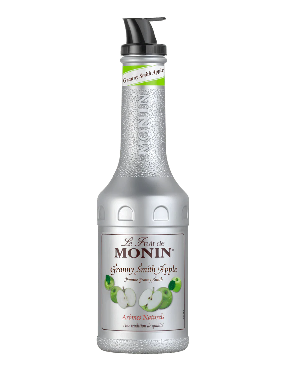 MONIN pyré Jablko zelené 1l — láhev ovocného pyré