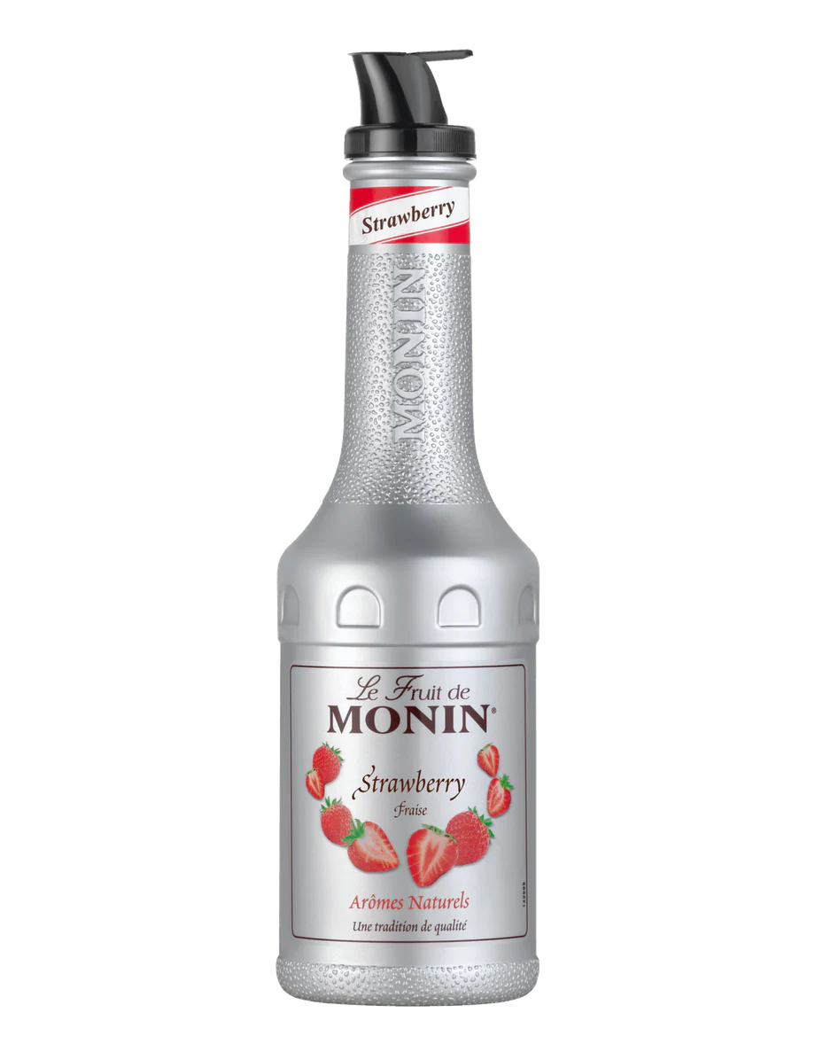 MONIN pyré Jahoda 1l — láhev ovocného pyré