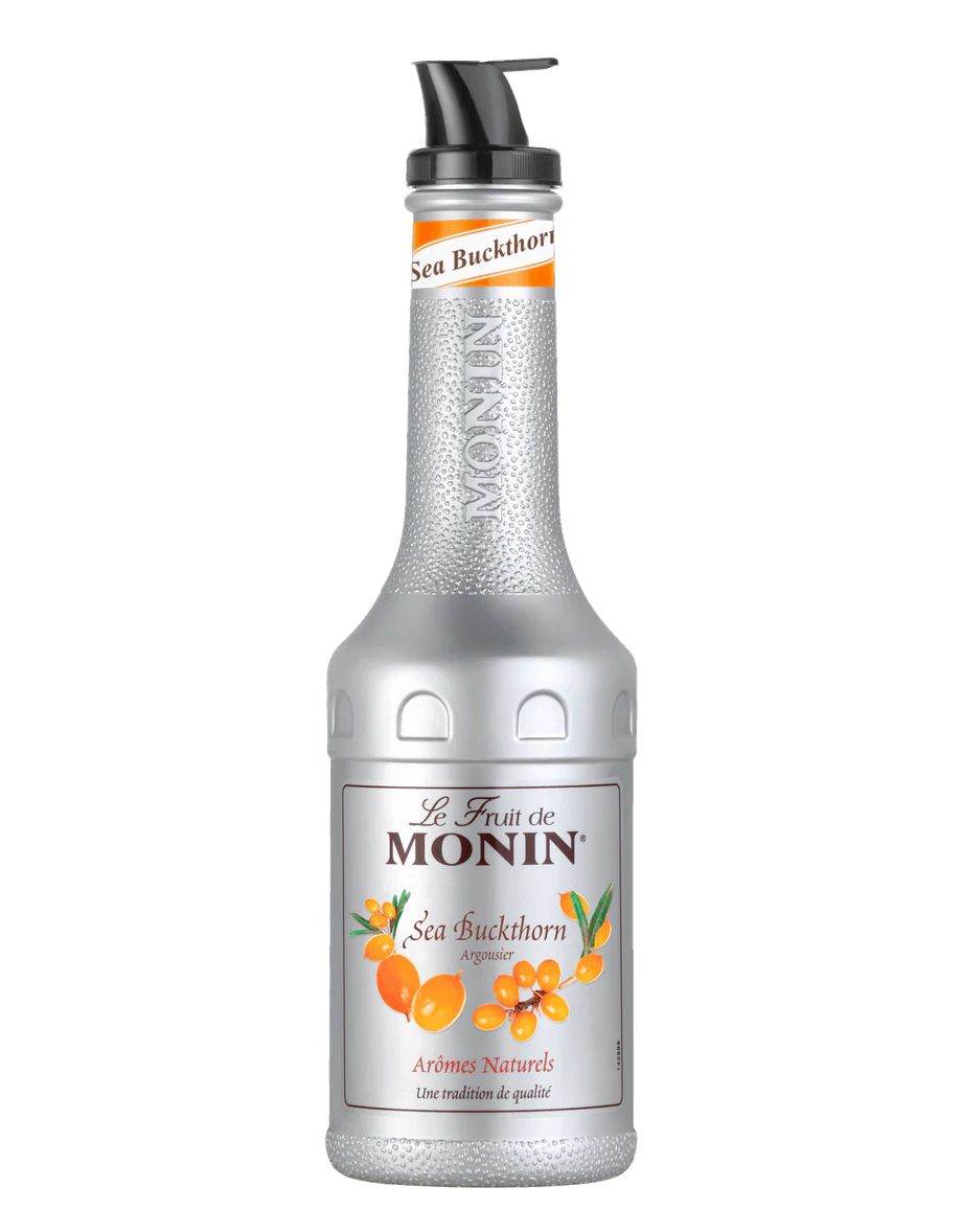 MONIN pyré Rakytník 1l — láhev ovocného pyré