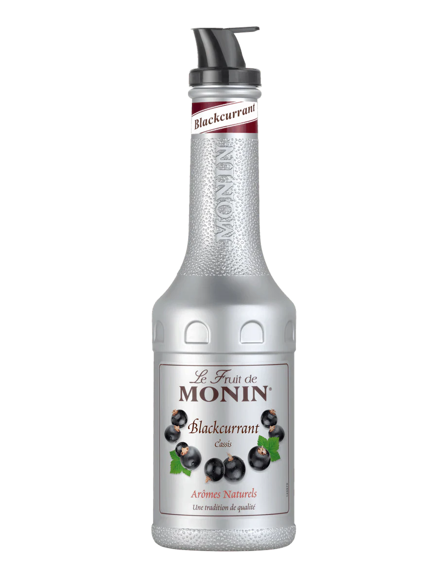 MONIN pyré Rybíz černý 1l — láhev ovocného pyré