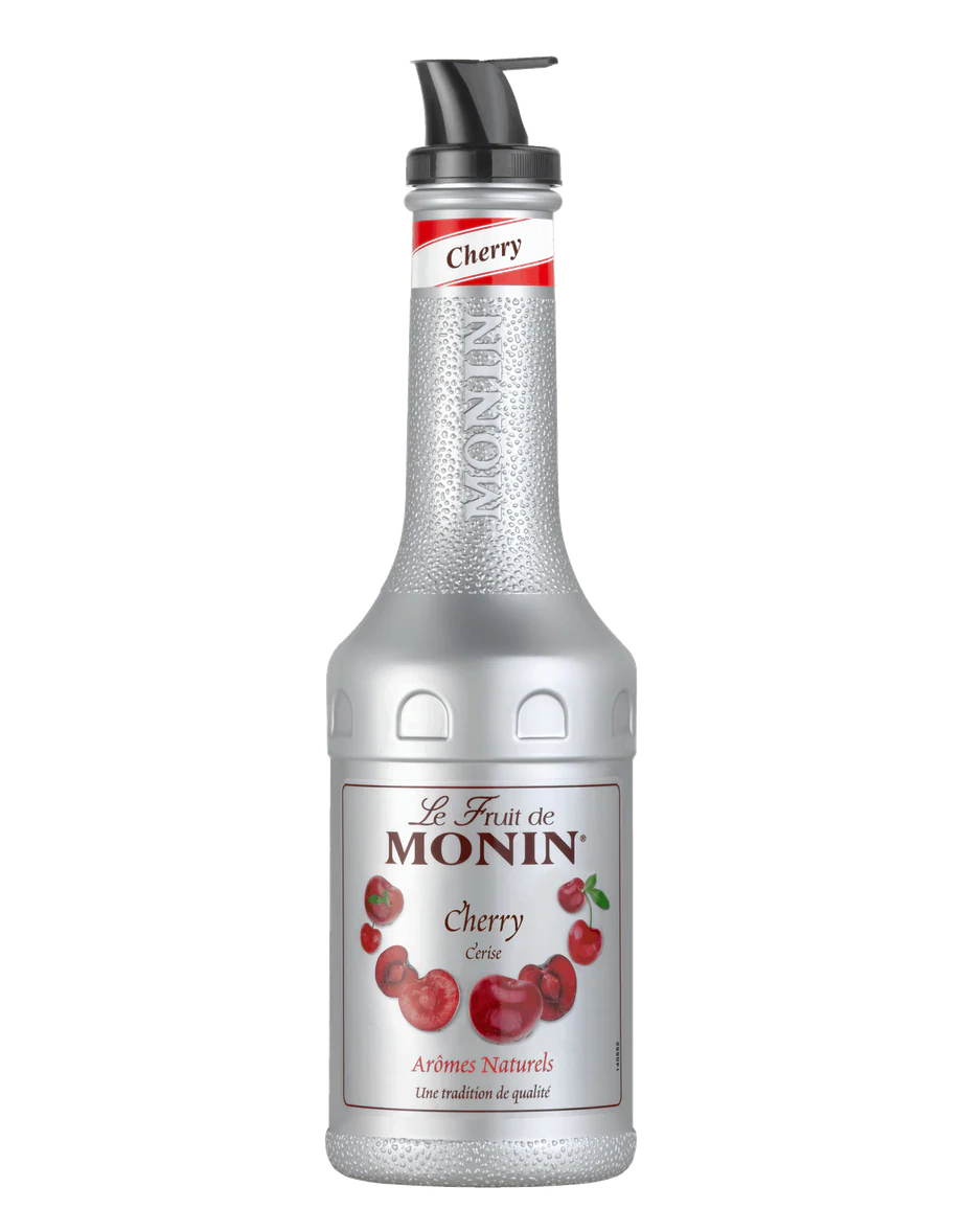 MONIN pyré Třešeň 1l — láhev ovocného pyré