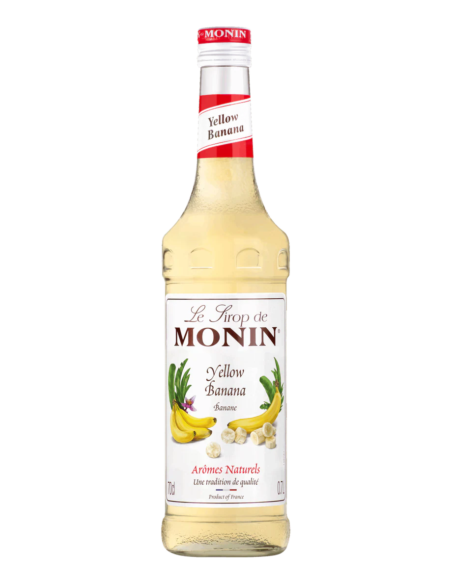 MONIN sirup Banán žlutý 0,7l — láhev barového sirupu