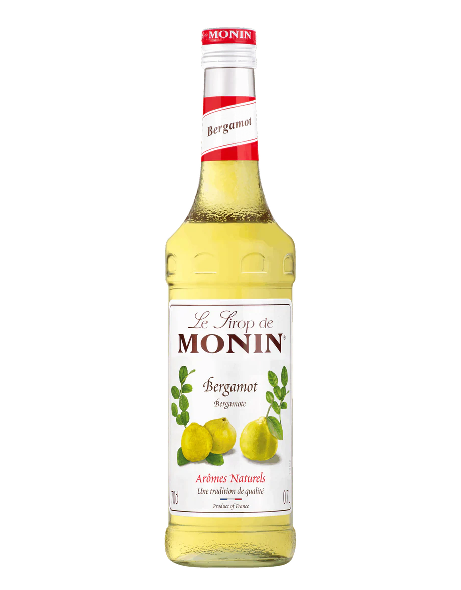 MONIN sirup Bergamot 0,7l — láhev barového sirupu