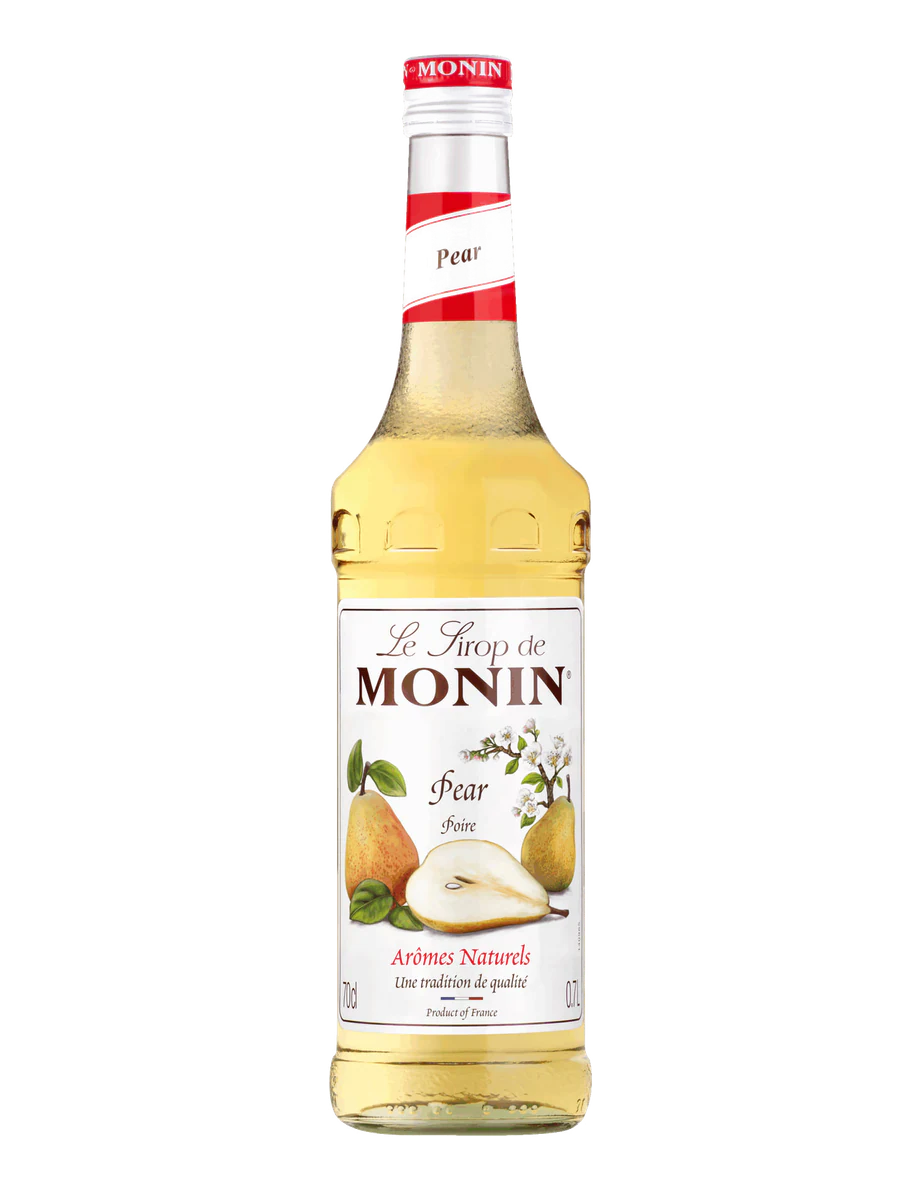 MONIN sirup Hruška 0,7l — láhev barového sirupu
