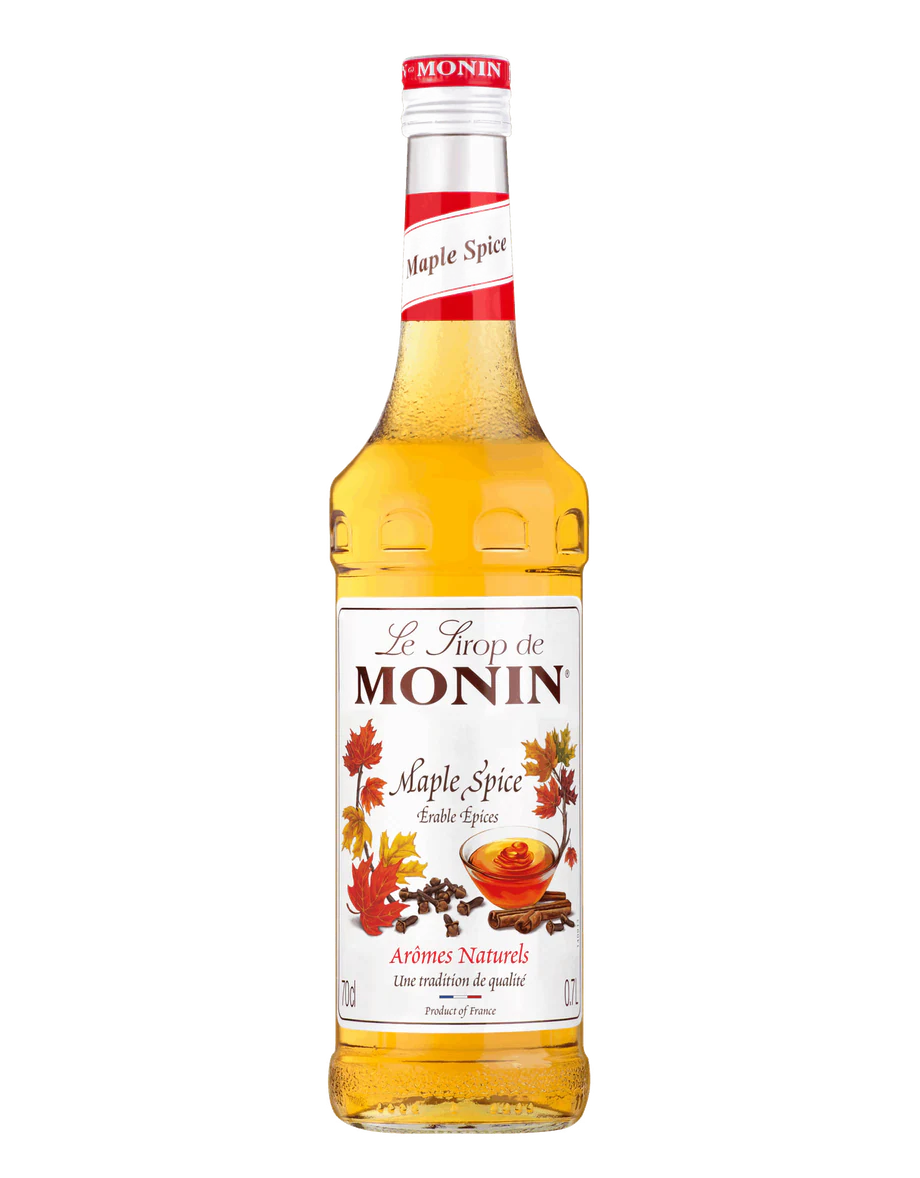 MONIN sirup Javorový kořeněný 0,7l — láhev barového sirupu