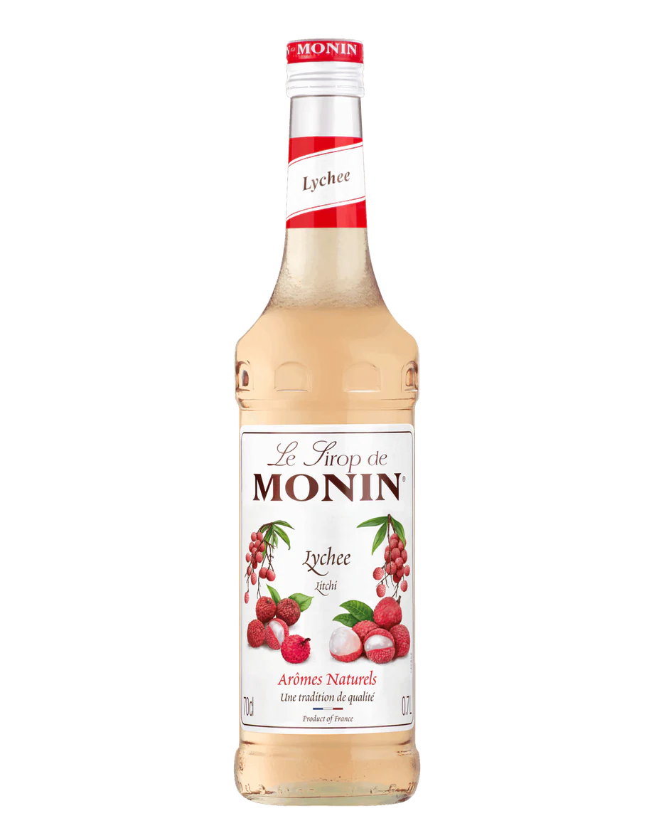 MONIN sirup Liči 0,7l — láhev barového sirupu
