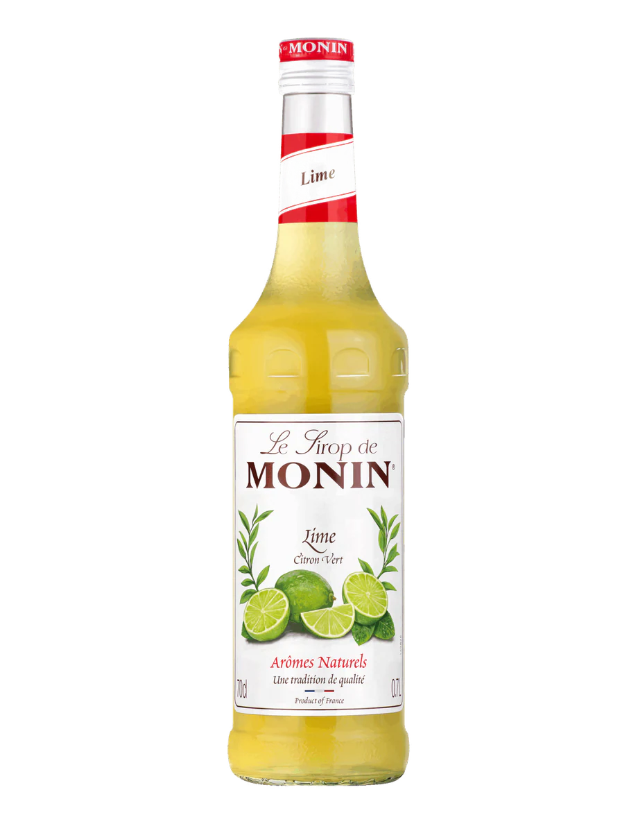MONIN sirup Limeta 0,7l — láhev barového sirupu
