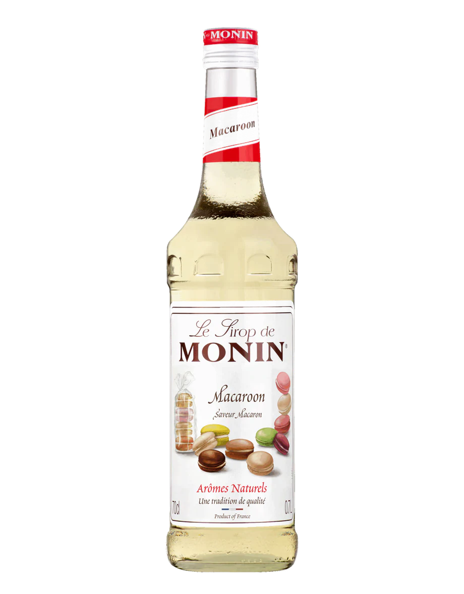 MONIN sirup Makronka 0,7l — láhev barového sirupu