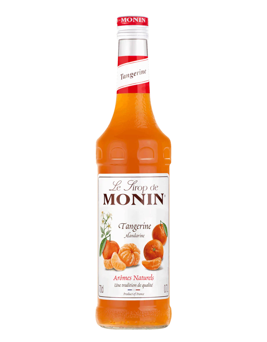 MONIN sirup Mandarinka 0,7l — láhev barového sirupu
