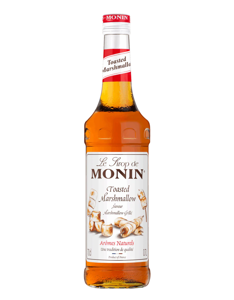 MONIN sirup Marshmallow pečený 0,7l — láhev barového sirupu
