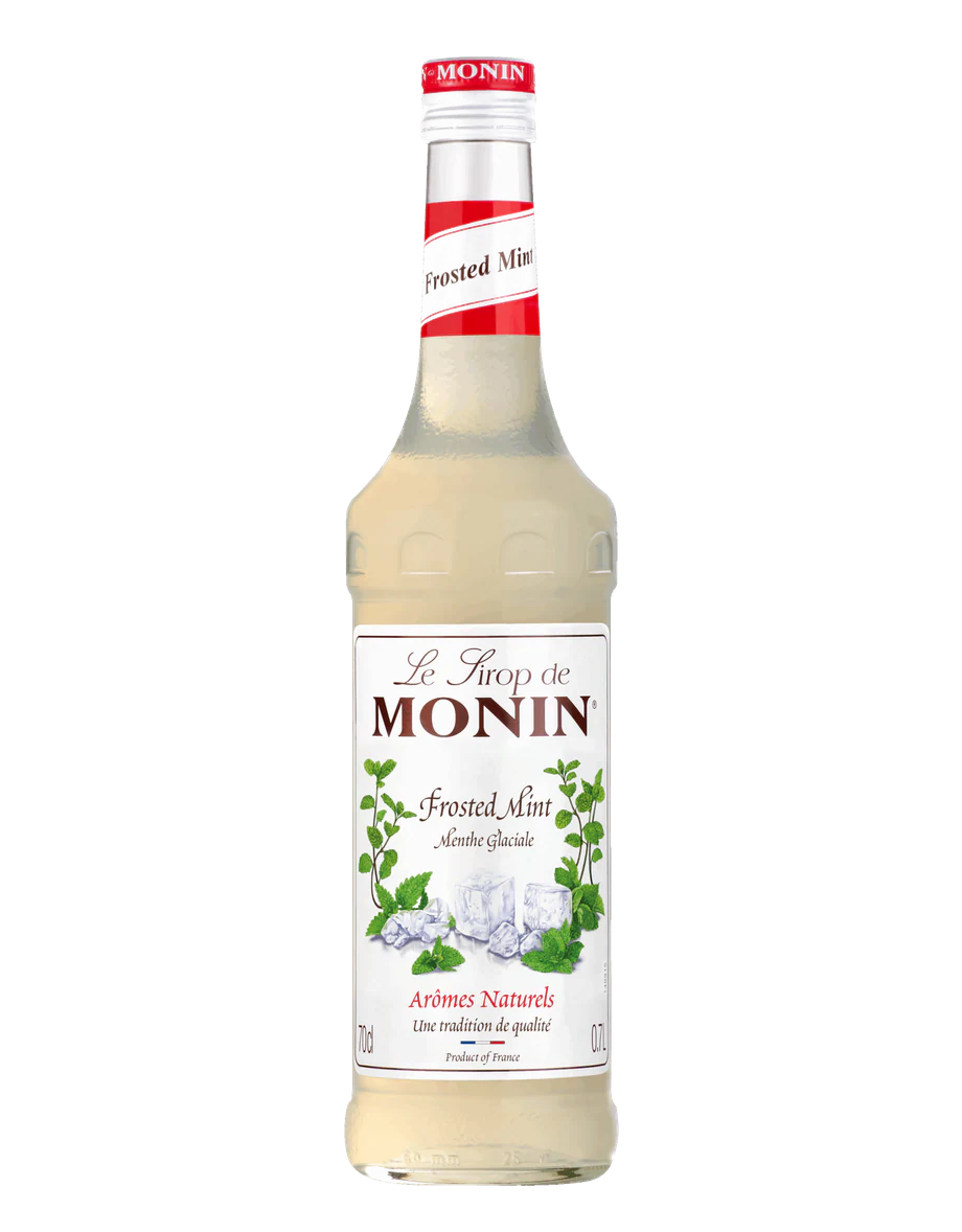 MONIN sirup Máta ledová 0,7l — láhev barového sirupu