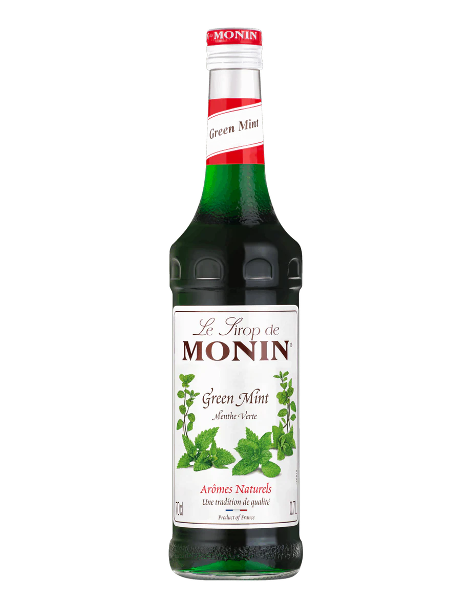 MONIN sirup Máta zelená 0,7l — láhev barového sirupu
