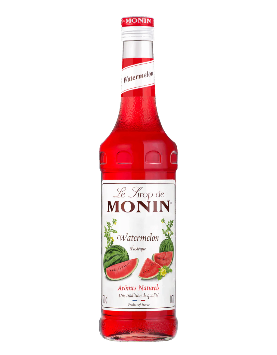 MONIN sirup Meloun vodní 0,7l — láhev barového sirupu