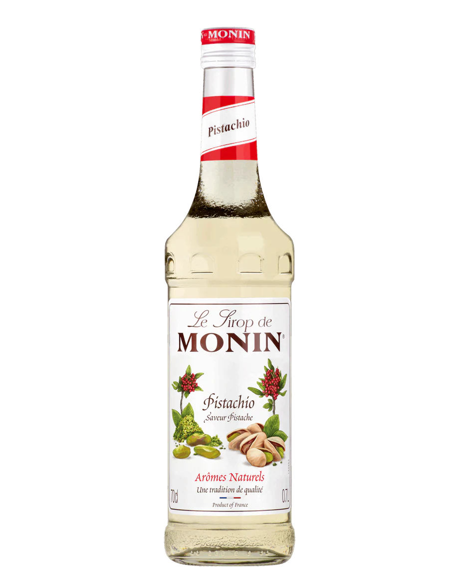 MONIN sirup Pistácie 0,7l — láhev barového sirupu