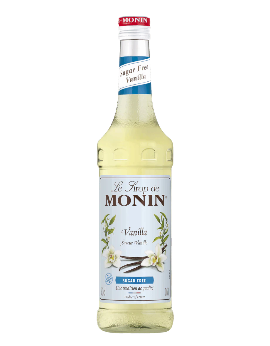 MONIN sirup s náhradním sladidlem Vanilka 0,7l — láhev barového sirupu