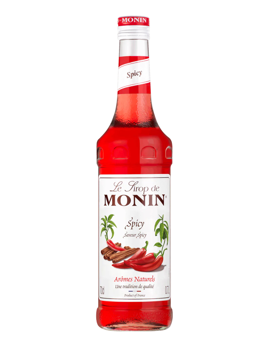 MONIN sirup Spicy 0,7l — láhev barového sirupu
