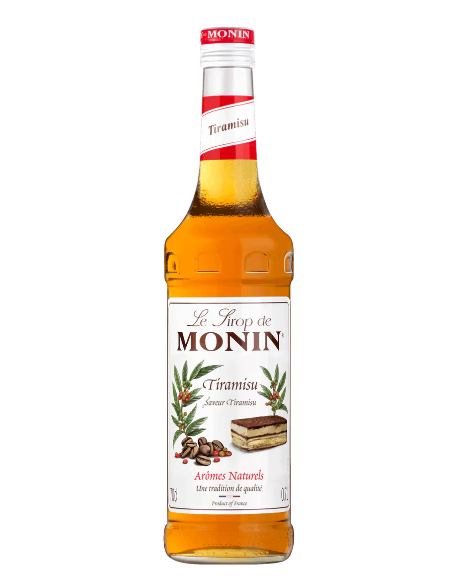 MONIN sirup Tiramisu 0,7l — láhev barového sirupu
