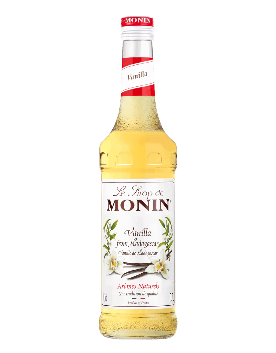 MONIN sirup Vanilka 0,7l — láhev barového sirupu