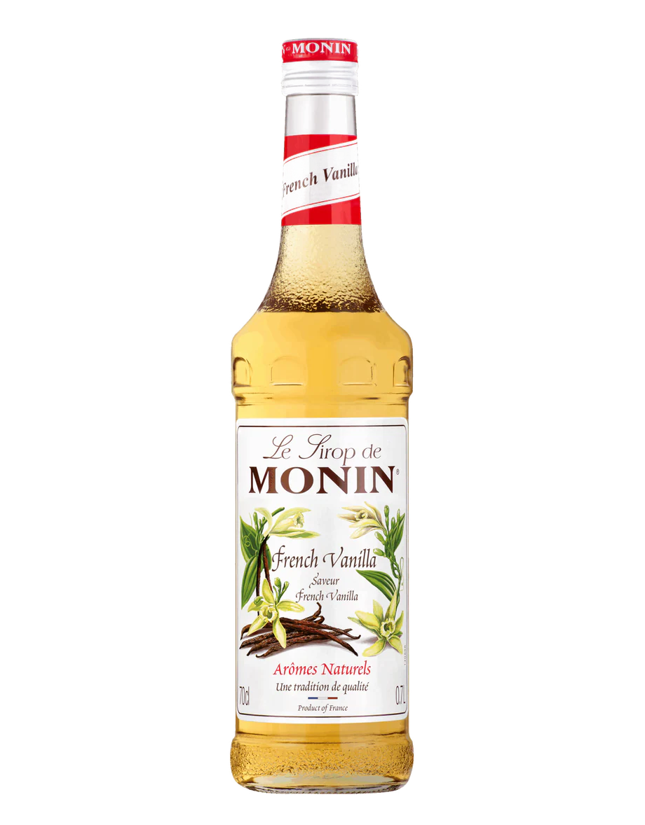 MONIN sirup Vanilka francouzská 0,7l — láhev barového sirupu