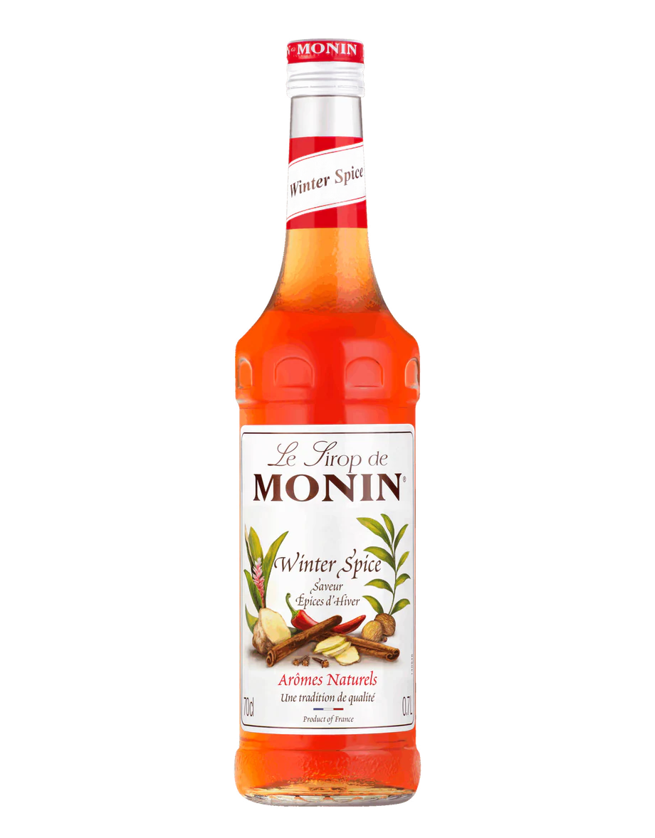 MONIN sirup Zimní koření 0,7l — láhev barového sirupu